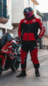 Ride Rich Regency V2 Flow Mesh Armoured GP Softshell Motorcycle Jacket - Red